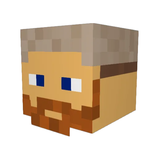 DIFINDER Minecraft avatar head, 3D render