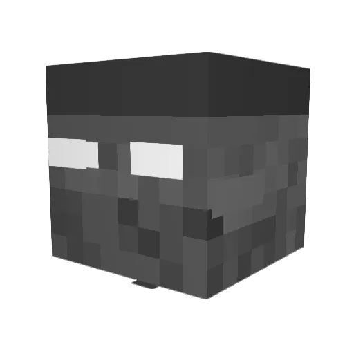 DIFN_ Minecraft avatar head, 3D render