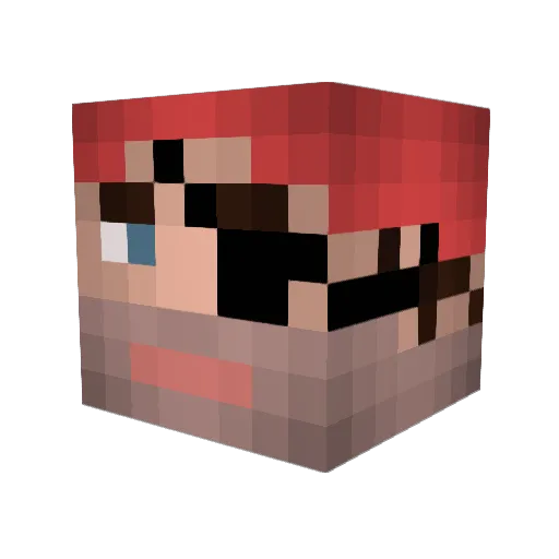 DIFTOW Minecraft avatar head, 3D render