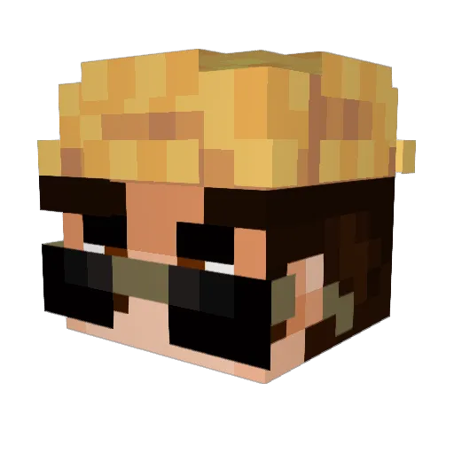 DIGAZZ Minecraft avatar head, 3D render