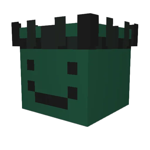 DIGD Minecraft avatar head, 3D render