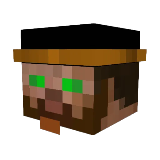 DIGIRO1 Minecraft avatar head, 3D render