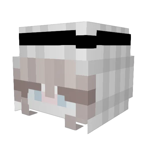 DIINO_ALPHA Minecraft avatar head, 3D render