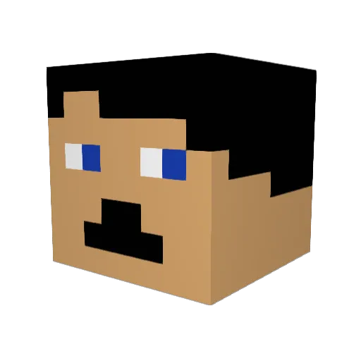 DIIXON_ Minecraft avatar head, 3D render