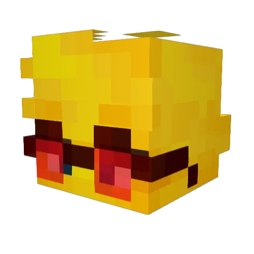 DIJ0N Minecraft avatar head, 3D render