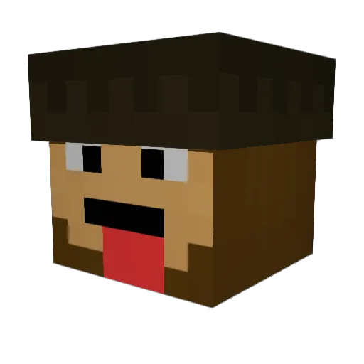 DIM0S Minecraft avatar head, 3D render
