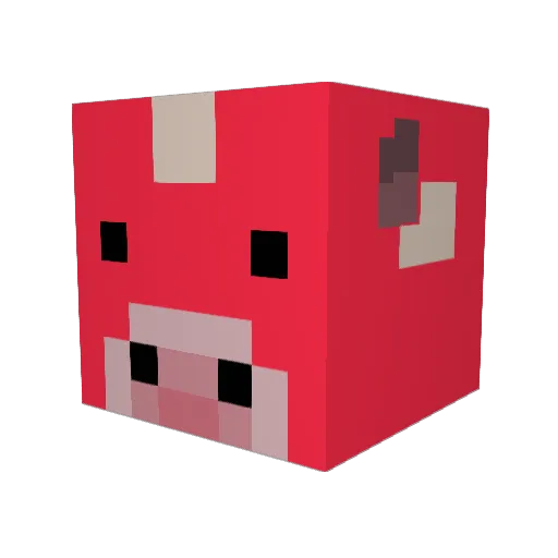DIM_DARKNESS Minecraft avatar head, 3D render