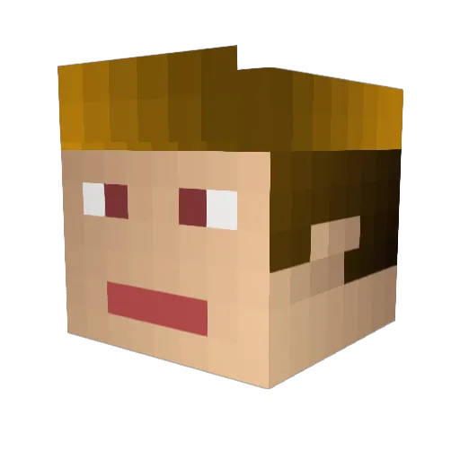 DIN0BREAKER Minecraft avatar head, 3D render