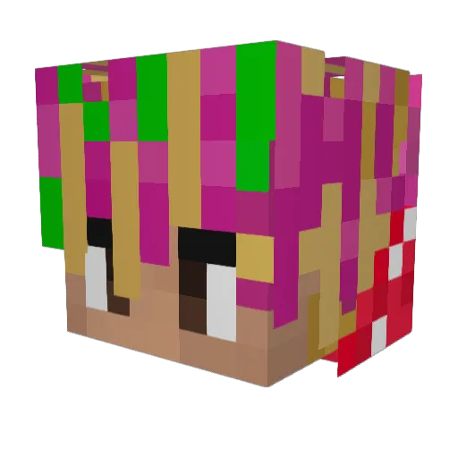DINGLE12345 Minecraft avatar head, 3D render