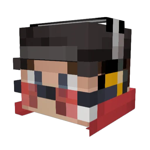 DINGOSAILER Minecraft avatar head, 3D render