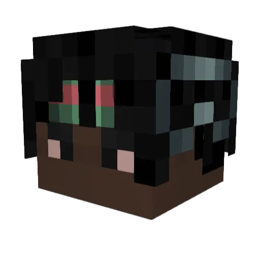 DINILOSO Minecraft avatar head, 3D render
