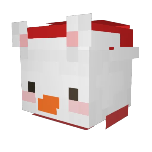 DINI_03 Minecraft avatar head, 3D render