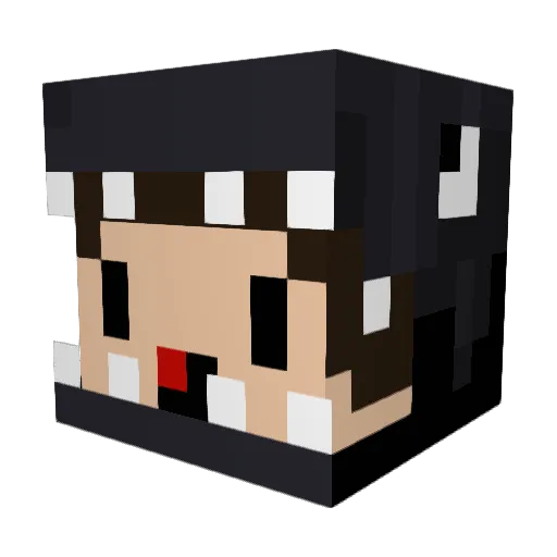 DINOMIC Minecraft avatar head, 3D render