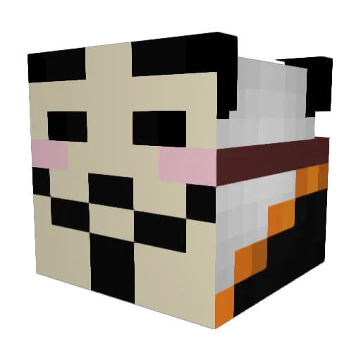 DINOSOLAR Minecraft avatar head, 3D render