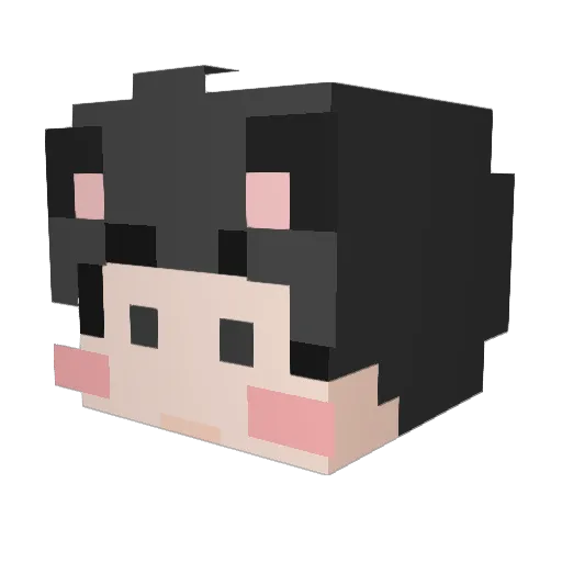 DINO_777 Minecraft avatar head, 3D render