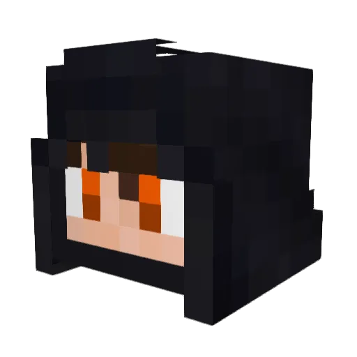 DINOxANAS Minecraft avatar head, 3D render