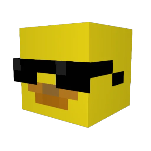 DINS_81 Minecraft avatar head, 3D render
