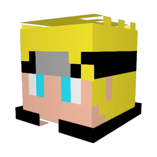 DIO0118 Minecraft avatar head, 3D render