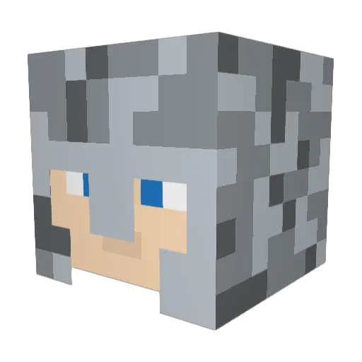 DIOCANE97 Minecraft avatar head, 3D render