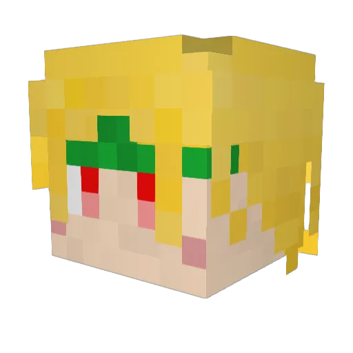 DIODIO4444 Minecraft avatar head, 3D render