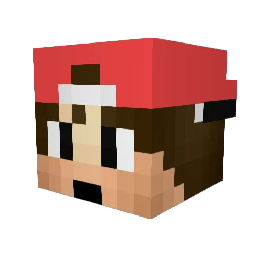 DIOGOPR Minecraft avatar head, 3D render