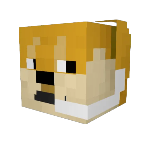 DISI_OFFICIAL Minecraft avatar head, 3D render