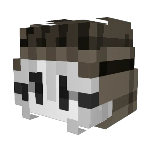 DIZELvit Minecraft avatar head, 3D render