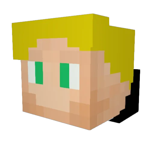 DI_Lupation Minecraft avatar head, 3D render