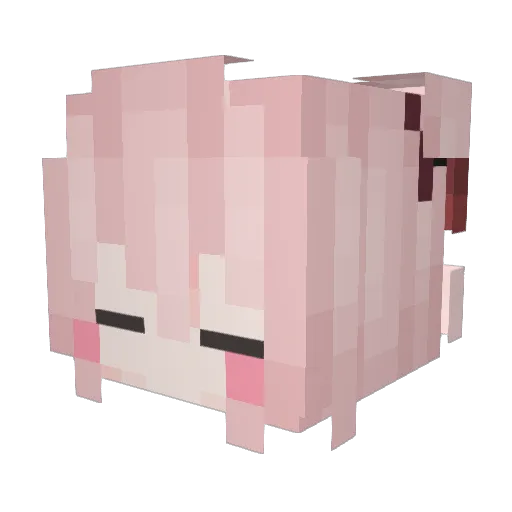 DInali21 Minecraft avatar head, 3D render