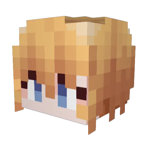 DInogalletas Minecraft avatar head, 3D render
