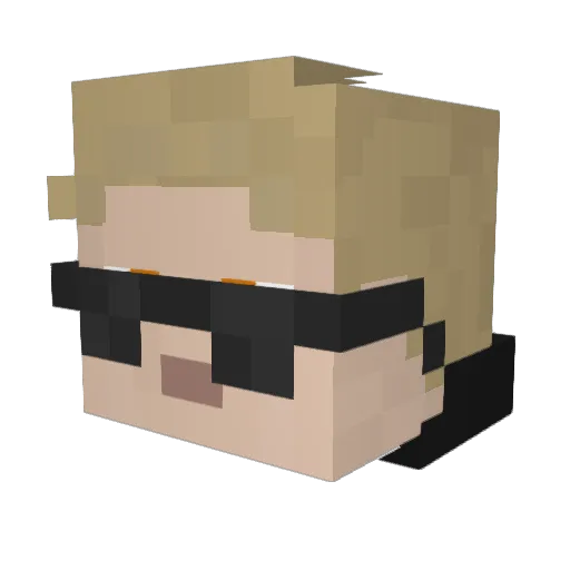 DJ0Akimbo Minecraft avatar head, 3D render