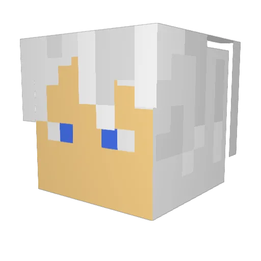DJ3000pro Minecraft avatar head, 3D render