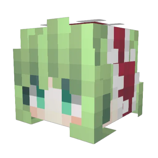 DJ3319 Minecraft avatar head, 3D render