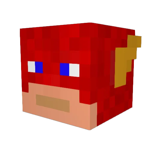 DJ529 Minecraft avatar head, 3D render