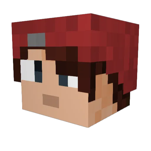 DJAndles Minecraft avatar head, 3D render