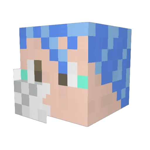 DJBard Minecraft avatar head, 3D render