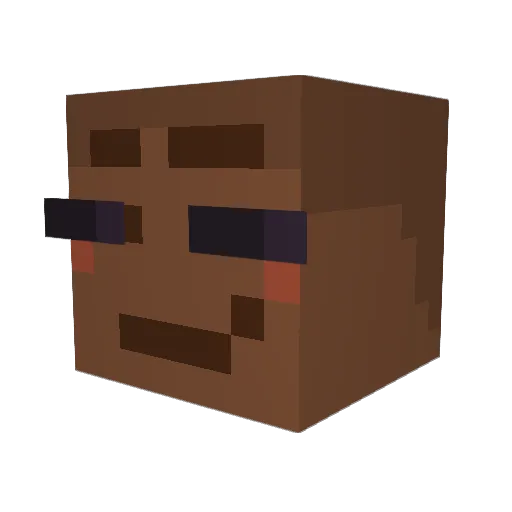 DJBiscottaZao Minecraft avatar head, 3D render