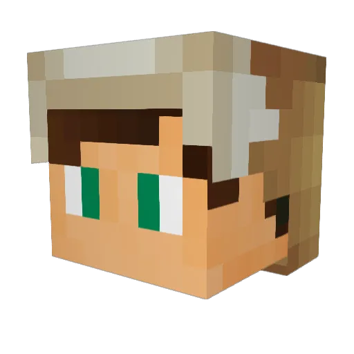 DJBlarad Minecraft avatar head, 3D render