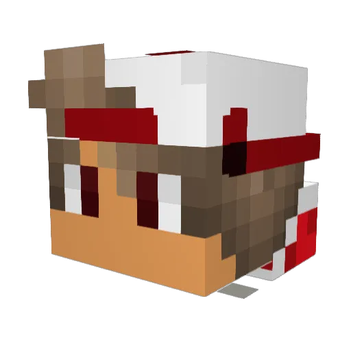 DJBoX205 Minecraft avatar head, 3D render