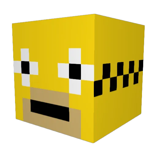DJBoomer45 Minecraft avatar head, 3D render