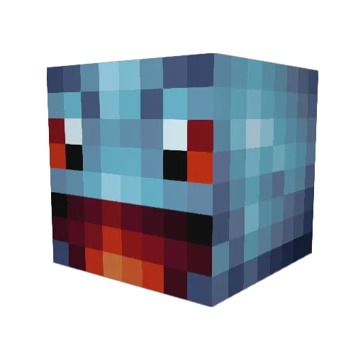 DJCraft125 Minecraft avatar head, 3D render