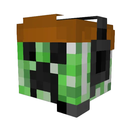 DJCreeper09_ Minecraft avatar head, 3D render