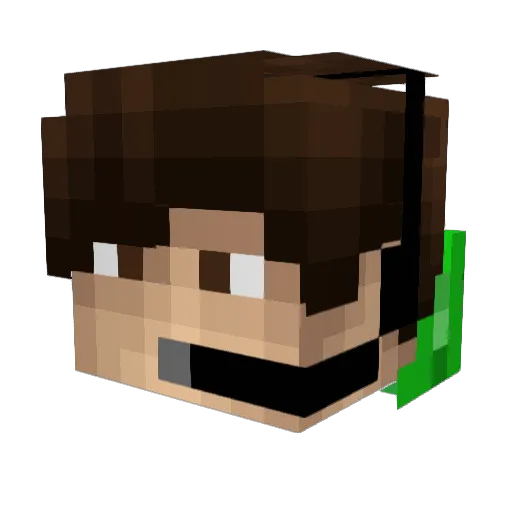 DJCreeperSlayer Minecraft avatar head, 3D render