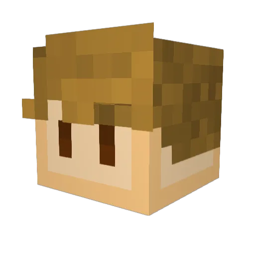 DJDAVICC Minecraft avatar head, 3D render