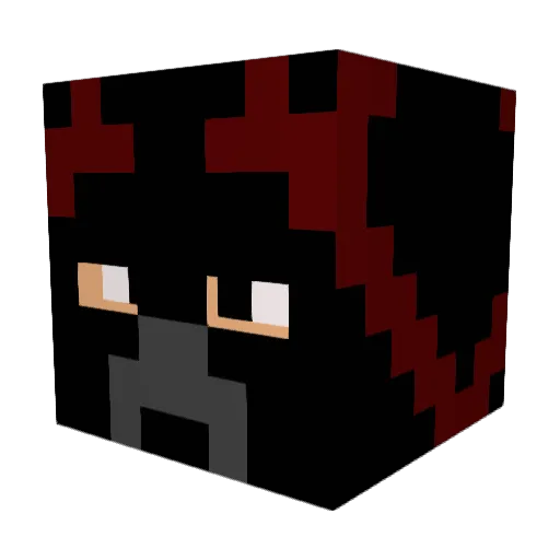 DJDQ Minecraft avatar head, 3D render