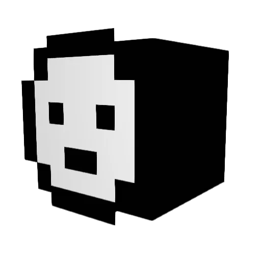 DJDarth Minecraft avatar head, 3D render
