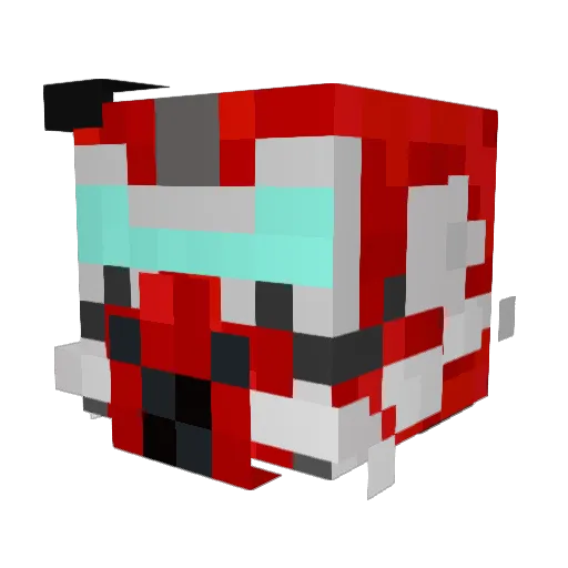 DJDeadinside Minecraft avatar head, 3D render
