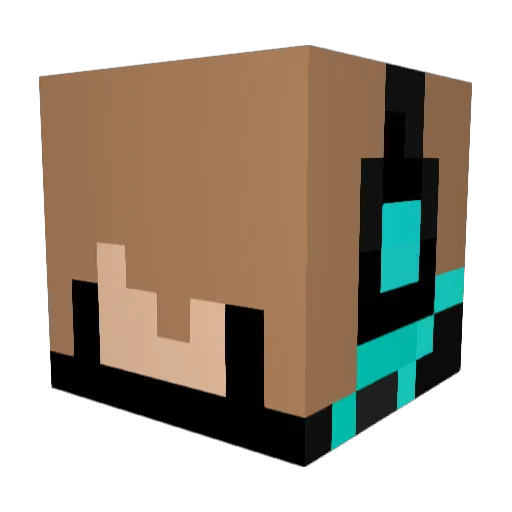 DJDeath Minecraft avatar head, 3D render