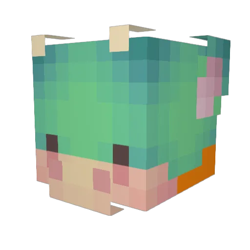 DJDonaldDuck Minecraft avatar head, 3D render