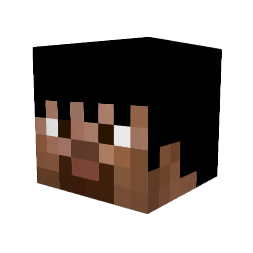 DJDoug24 Minecraft avatar head, 3D render